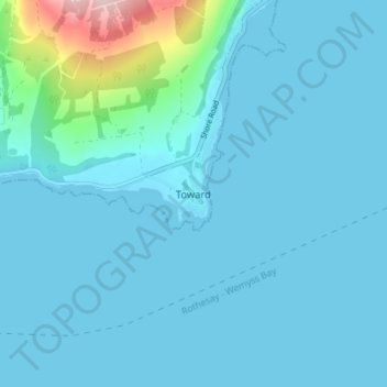 Mapa topográfico Toward, altitud, relieve