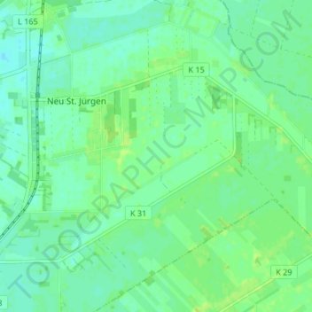 Mapa topográfico Winkelmoor, altitud, relieve