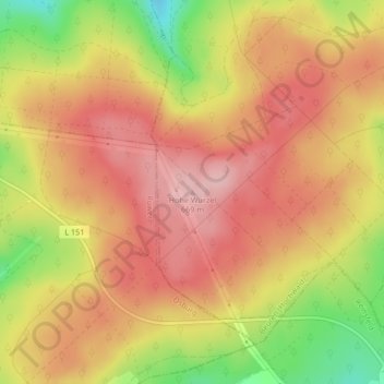 Mapa topográfico Hohe Wurzel, altitud, relieve