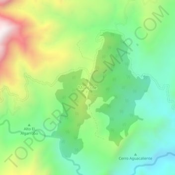 Mapa topográfico Morcote, altitud, relieve