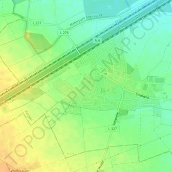 Mapa topográfico Am Hofacker, altitud, relieve