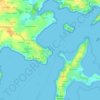 Mapa topográfico Port Blanc, altitud, relieve