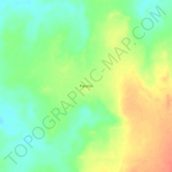 Mapa topográfico Paraíso, altitud, relieve