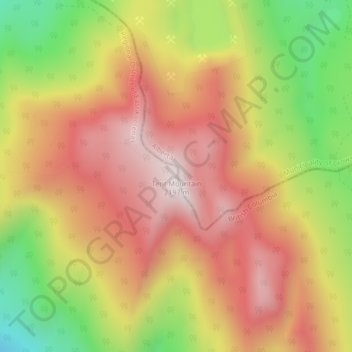 Mapa topográfico Tent Mountain, altitud, relieve