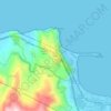 Mapa topográfico Tindari, altitud, relieve