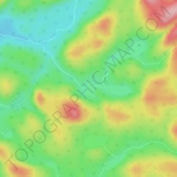 Mapa topográfico Lac Chapeau, altitud, relieve