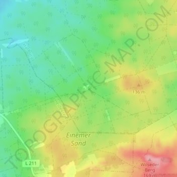 Mapa topográfico Heimbuch, altitud, relieve