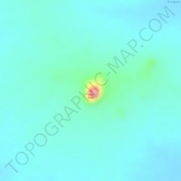 Mapa topográfico Hadjer Arial, altitud, relieve