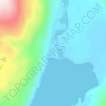 Mapa topográfico Alice Arm, altitud, relieve
