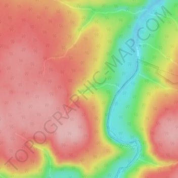 Mapa topográfico Laviolette Gulch, altitud, relieve