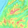 Mapa topográfico Serra Riondino, altitud, relieve