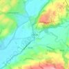 Mapa topográfico Hornby, altitud, relieve