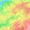 Mapa topográfico Las Ganas, altitud, relieve