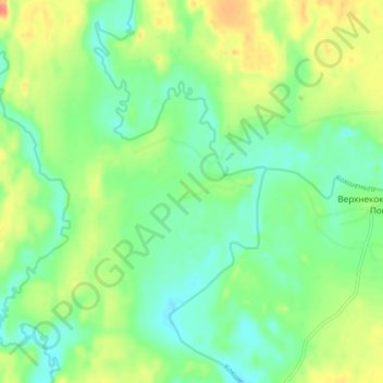 Mapa topográfico Коврижинская, altitud, relieve