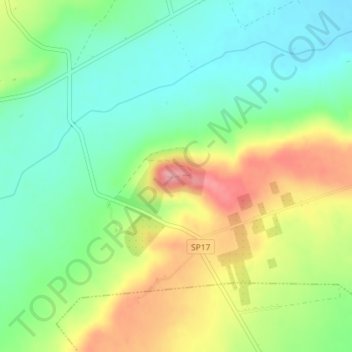 Mapa topográfico Castel Fiorentino, altitud, relieve