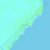 Mapa topográfico Praia do Meio, altitud, relieve