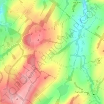 Mapa topográfico Thickside, altitud, relieve