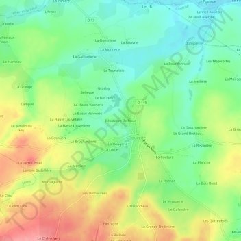Mapa topográfico Résidence Bellevue, altitud, relieve