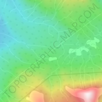 Mapa topográfico Rocky Mountains, altitud, relieve