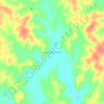 Mapa topográfico Barra do Ingá, altitud, relieve