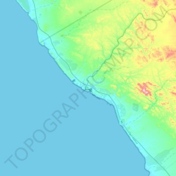Mapa topográfico Duba, altitud, relieve
