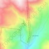 Mapa topográfico Cascada Poza Azul, altitud, relieve