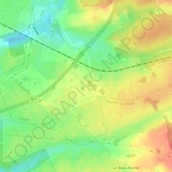 Mapa topográfico Millepertuis, altitud, relieve