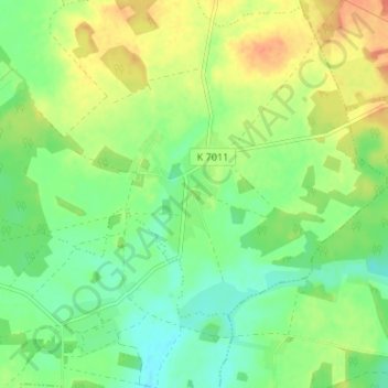 Mapa topográfico Kehrberg, altitud, relieve