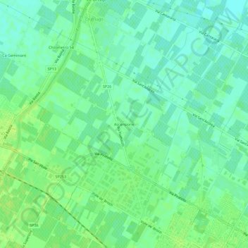 Mapa topográfico Ascensione, altitud, relieve
