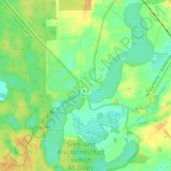 Mapa topográfico Alt Gaarz, altitud, relieve