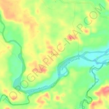 Mapa topográfico Pano, altitud, relieve