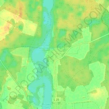 Mapa topográfico Granzow, altitud, relieve