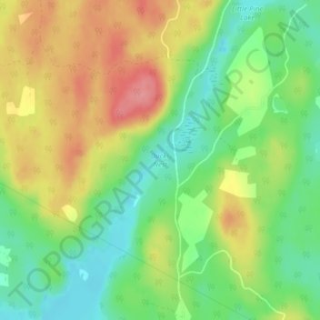 Mapa topográfico Ducks Nest, altitud, relieve