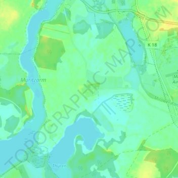 Mapa topográfico Neu Gaarz, altitud, relieve
