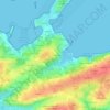 Mapa topográfico Pen Ar Poul, altitud, relieve