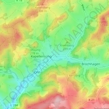 Mapa topográfico Hartegasse, altitud, relieve