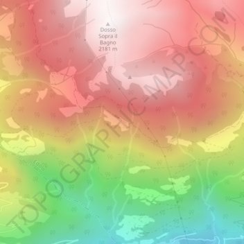 Mapa topográfico Baite Martiné, altitud, relieve