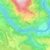 Mapa topográfico Grésin, altitud, relieve