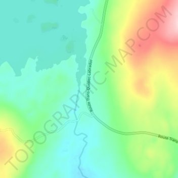 Mapa topográfico Gagnon, altitud, relieve