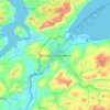 Mapa topográfico Londonderry/Derry, altitud, relieve