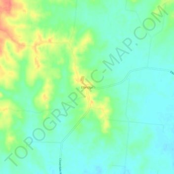 Mapa topográfico Elbridge, altitud, relieve