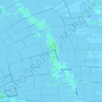 Mapa topográfico Bardenfleth, altitud, relieve