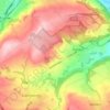 Mapa topográfico Ryecroft, altitud, relieve