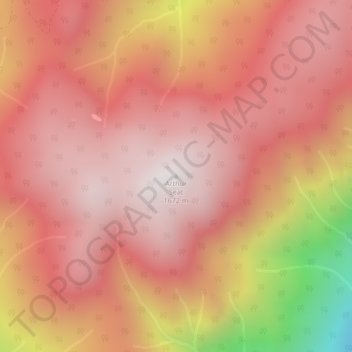 Mapa topográfico Arthur Seat, altitud, relieve