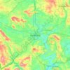 Mapa topográfico Hereford, altitud, relieve