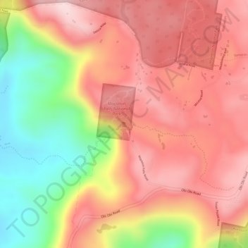 Mapa topográfico Mapleton Falls, altitud, relieve
