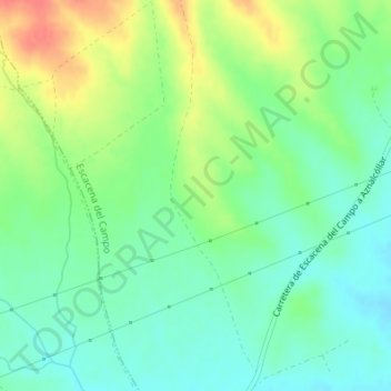 Mapa topográfico Calañas, altitud, relieve