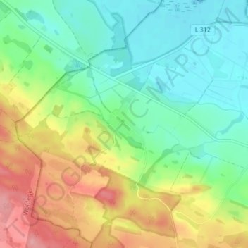 Mapa topográfico Gehren, altitud, relieve