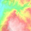 Mapa topográfico Adeganha, altitud, relieve