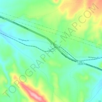Mapa topográfico Encina, altitud, relieve